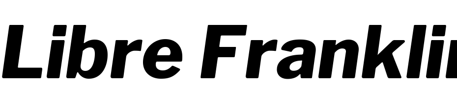 Libre Franklin Extra Bold Italic cкачати шрифт безкоштовно
